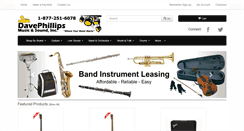 Desktop Screenshot of davephillipsmusicstore.com